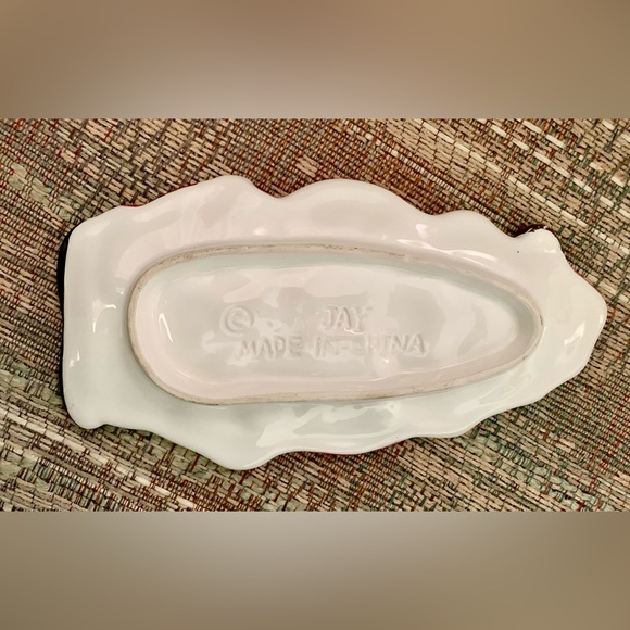 Vintage Christmas Holiday Kitchen Decor JAY Santa Claus Spoon Rest 8.5 x 4.5 - Picture 2 of 3